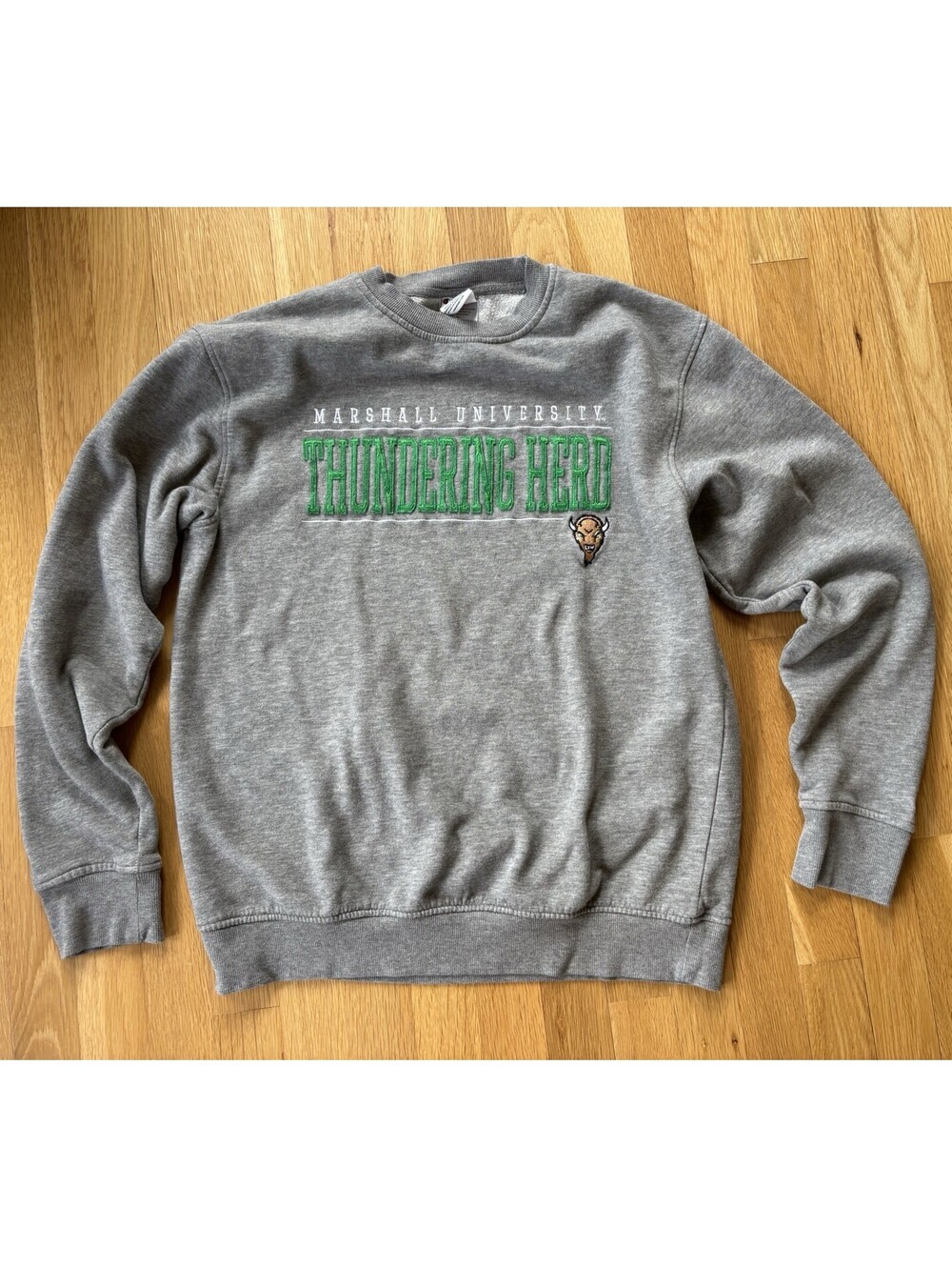 Champion Marshall University Thundering Herd Crewneck Sweatshirt Gray Medium M